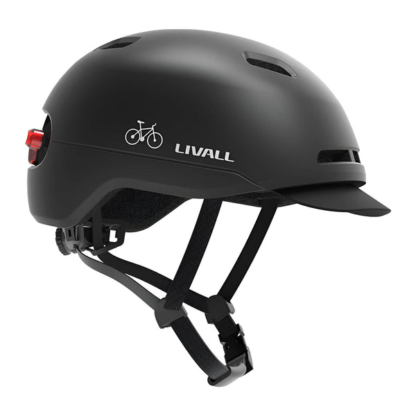 LIVALL - C21 eBike/eScooter Helmet certified up to 28 MPH with Smart Lighting & Fall Detection with SOS Alert - Large - Black