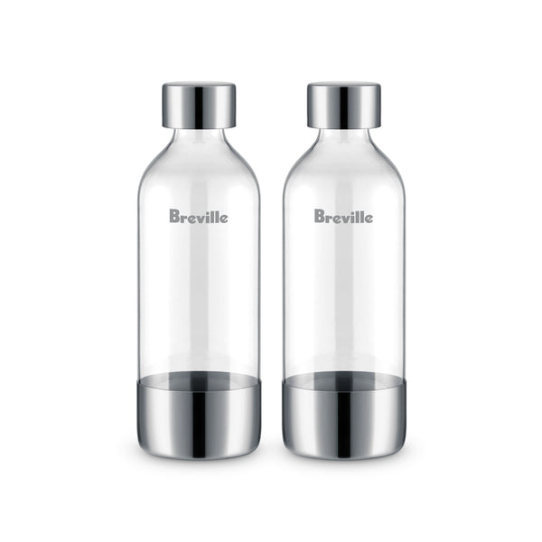 Breville - the InFizz Bottles 1L - 2 Pack - Clear