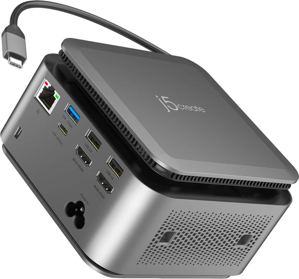 j5create - USB-C Powerbase Docking Station - Space Gray
