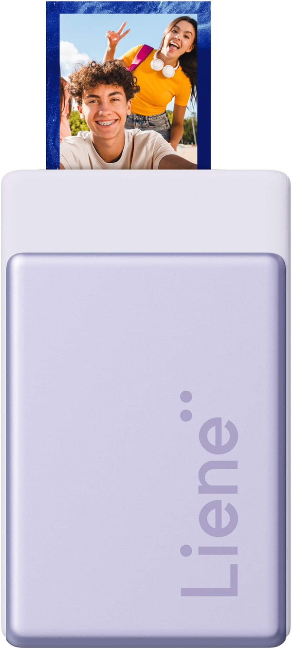 Liene - Pearl N200 Pro 2x3 Inch Wireless Photo Printer, with 10 sheets of paper - Purple
