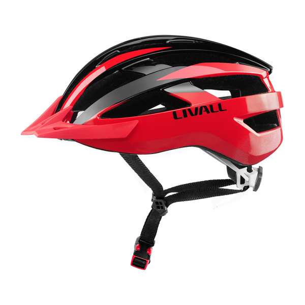 LIVALL - MT1 Neo Smart Helmet with Bluetooth Speakers, Smart Lighting & Fall Detection with SOS Alert - Large - Red