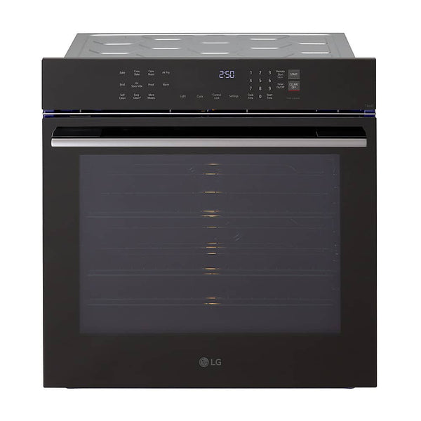 LG - 24" 3 Cu. Ft. Built-In Single Electric True Convection Smart Wall Oven with Air Fry - Black