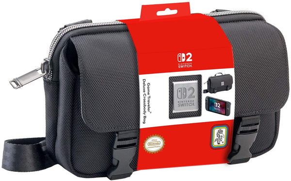 RDS Industries - Nintendo Licensed Game Traveler Deluxe Crossbody Bag Case for Nintendo Switch 2 - Black