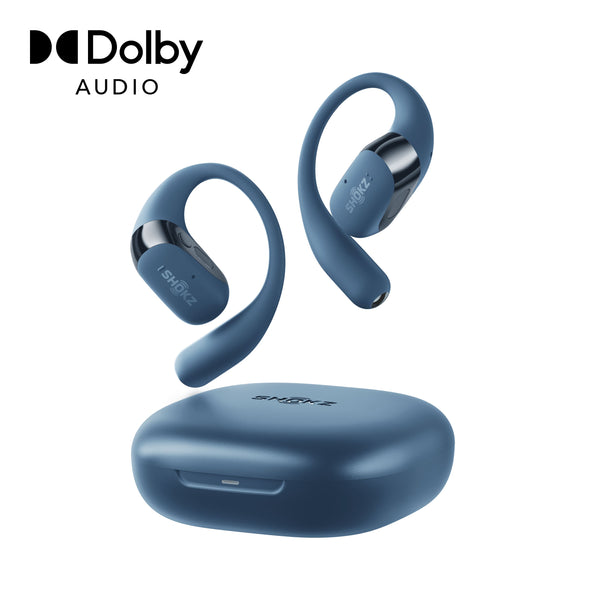 Shokz - OpenFit 2+ Open-Ear True Wireless Bluetooth Earbuds - Stone Blue
