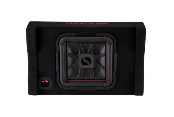 KICKER - L7T 12" 2-Ohm Down-Firing Enclosure Subwoofer - Black