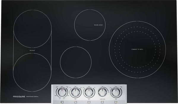 Frigidaire - Professional 36 in. Wide 5 Elements Built-In Electric Cooktop - Stainless Steel