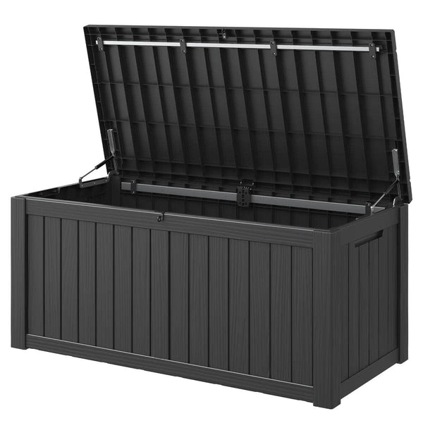 Yardgrace - 150 Gallon Waterproof Deck Box Lockable Patio Storage for Patio Furniture,Garden - Black