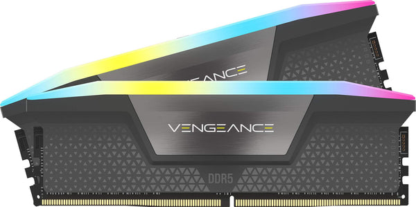 CORSAIR - VENGEANCE RGB DDR5 16GB (2 x 8GB) DDR5 6000 CL36-44-44-96 1.35V Intel XMP & AMD EXPO - Gray