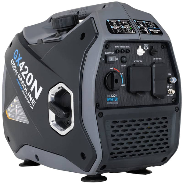 Pulsar - GX420N 4200W Portable Gas Inverter Generator Quiet RV Ready Parallel Capable Long Runtime Emergency Backup