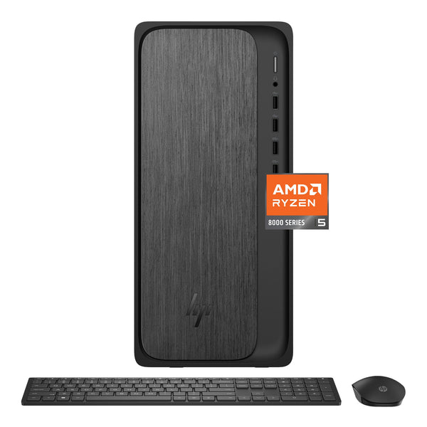 HP - OmniDesk Desktop - AMD Ryzen 5 8500G - 8GB DDR5 Memory - 512GB SSD - Gray Wood