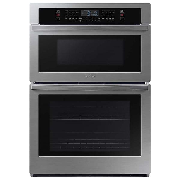Samsung - 30" Microwave Combination Wall Oven with WiFi - Stainless Steel