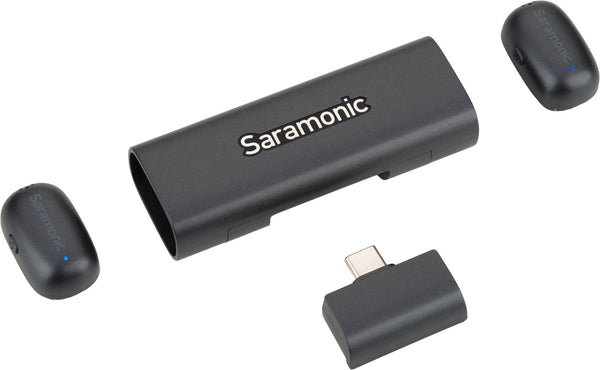 Saramonic - Air-SE 2-Person Ultra-Mini Wireless Mic System w/ USB-C Receiver Output - Black