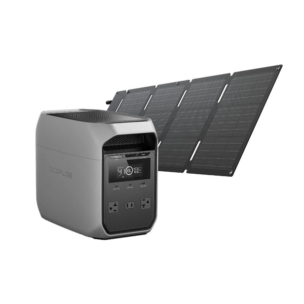 EcoFlow - Delta 3 Classic Portable Power Station (1024Wh) with 45W Solar Panel, 1800W AC Output (3600W Surge) for Home Backup & RV (1024 Wh Capacity) - Black