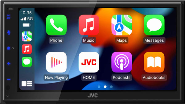 JVC - 6.8" Wireless Android Auto and Apple CarPlay Bluetooth Receiver with High Resolution Screen - Black