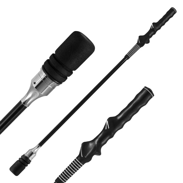 Gymax - Golf Swing Trainer Click Stick Swing Training Aid for Speed Flexibility Balance - Black