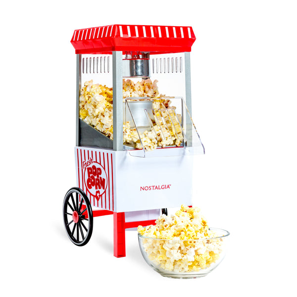 Nostalgia - Old Fashioned Hot Air Popcorn Maker - Red/White