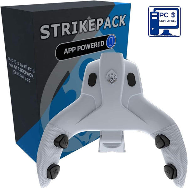 Collective Minds - STRIKEPACK HORIZON™ VISTA for Standard Dual Sense PlayStation 5 Controllers & PC - 4 Customizable Ergonomic Back Buttons - White