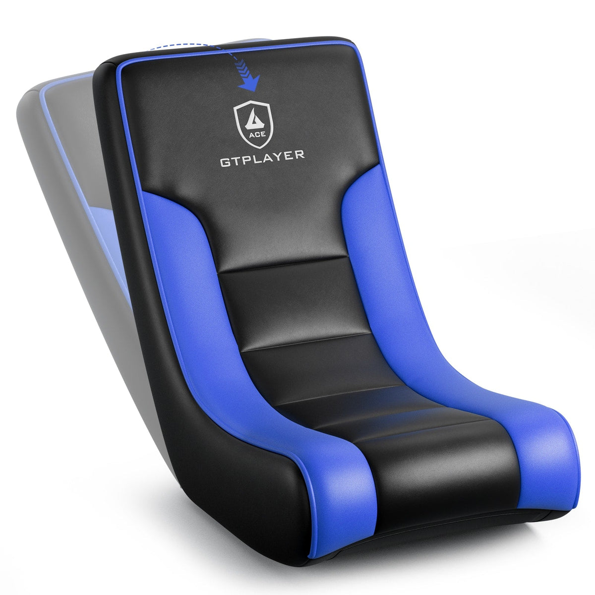 GTPlayer - Floor Rocker Gaming Chair Ultra Lightweight Ergonomic Floor Rocking Game Seat for Gaming and Lounging - Blue