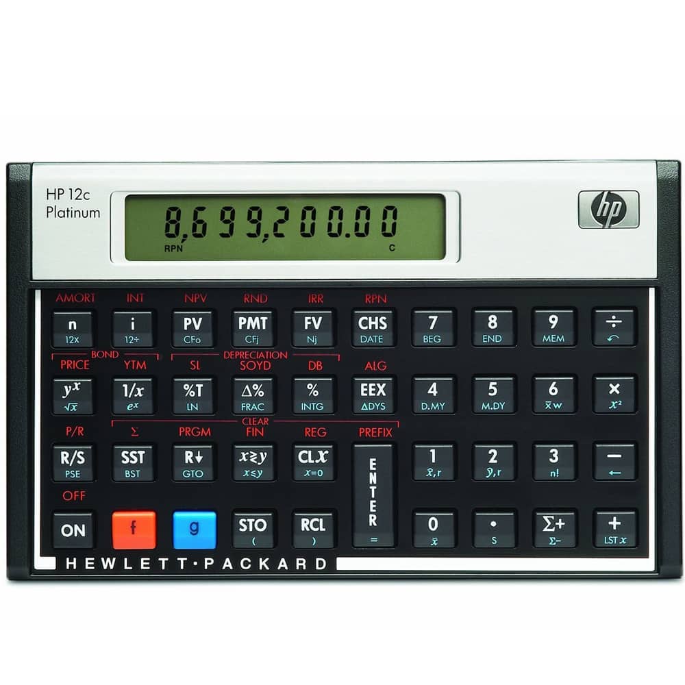 HP - 12C Platinum Financial Calculator (Algebraic or RPN)