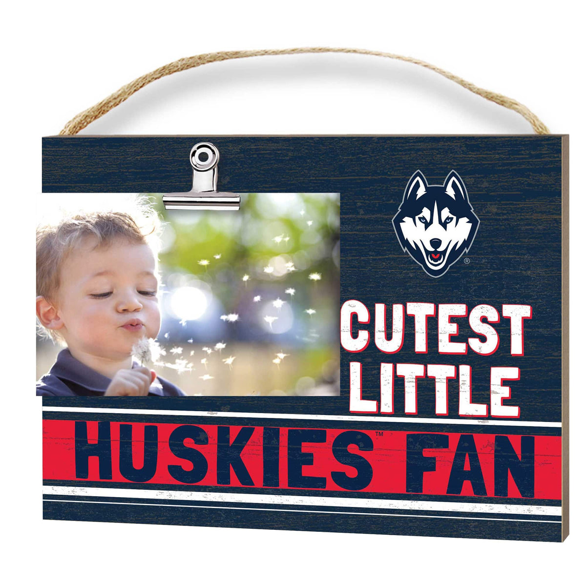 Jardine - UConn Huskies 8'' x 10'' Cutest Little Team Logo Clip Photo Frame - Navy