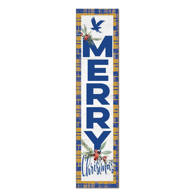 Front. Jardine - Embry-Riddle Eagles 12'' x 48'' Outdoor Merry Christmas Leaner - White.