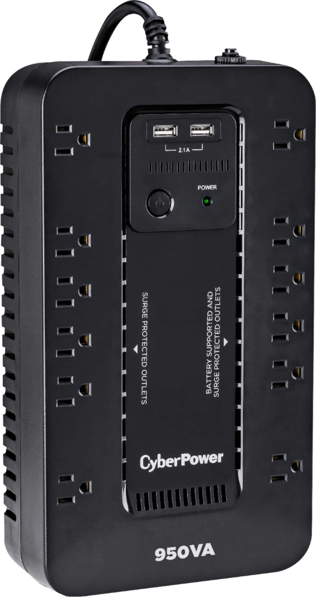 Front. CyberPower - 950VA Battery Back-Up System - Black.