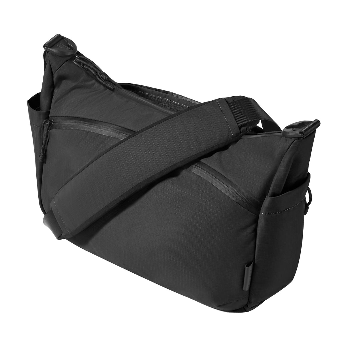 ALPAKA - Flight Satchel 11L Messenger & Crossbody Bag for Work Travel, Fits 12.9" Tablet, Luggage Pass-Through - Black Axoflux 210D
