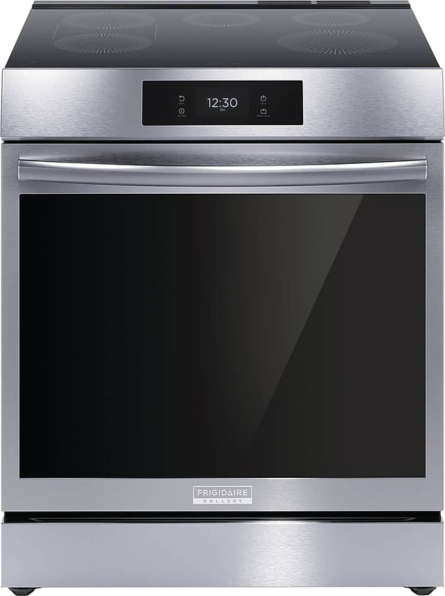 Front. Frigidaire - Gallery 6.2 Cu. Ft Freestandng Induction Total Convection Range - Stainless Steel.