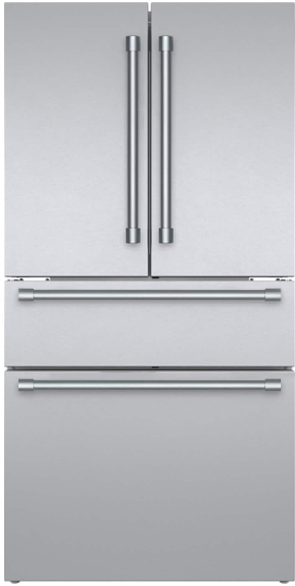 Thermador - Professional Series 36 in. Wide 20.4 Cu. Ft. 4-Door French Door Bottom Freezer Smart Counter-Depth Refrigerator - Stainless Steel