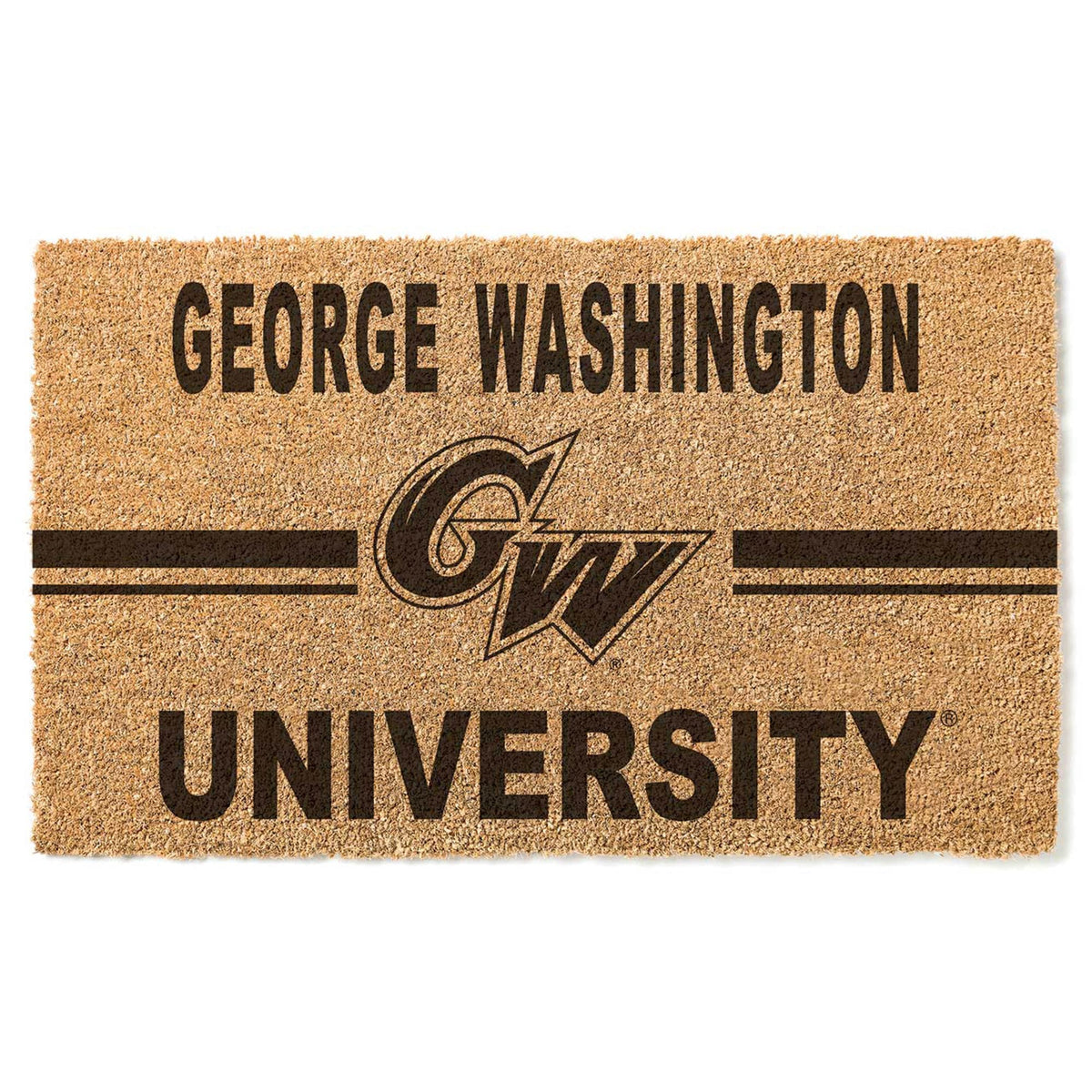 Jardine - George Washington University 18'' x 34'' Team Logo Doormat - Brown