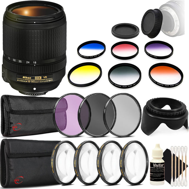 70 50 35 24 18 Nikon DX VR - AF-S NIKKOR 18-140mm f/3.5-5.6G ED - COLOR FILTER SERIES 10x MACRO Lens Close-up Lens SERIES Close-up Lens Vivitar