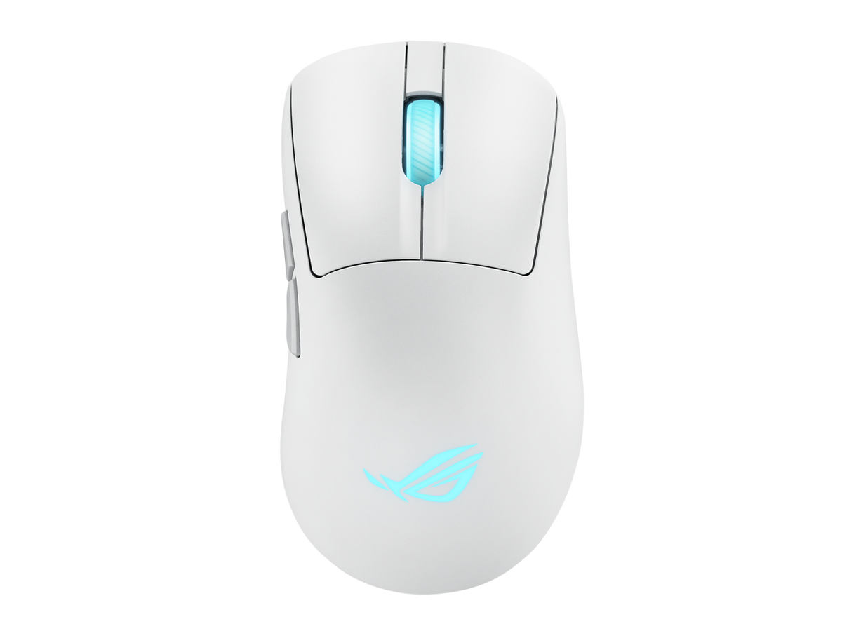 ASUS - ROG Keris II Wireless Gaming Mouse, 64g, 42K DPI, ROG Switches, SpeedNova Wireless, Bluetooth - Moonlight White - Wireless - Moonllight White