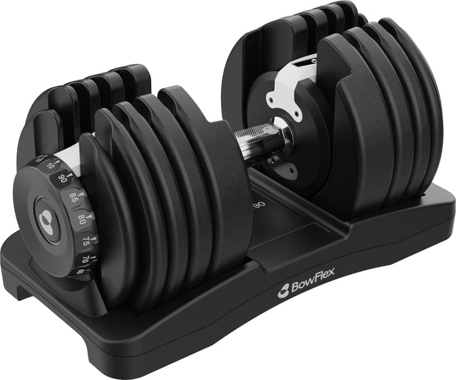 Front. BowFlex - BowFlex SelectTech 90 Single Dumbbell - Black.