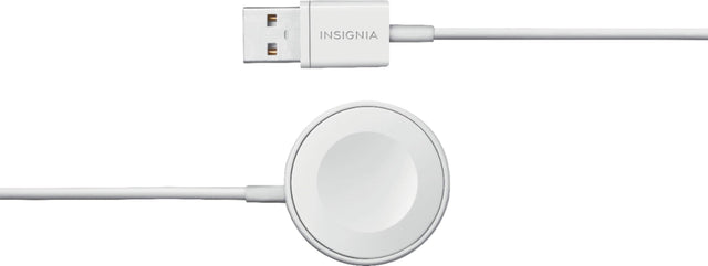 Front. Insignia™ - Apple Watch Magnetic Charging Cable (4') - White.