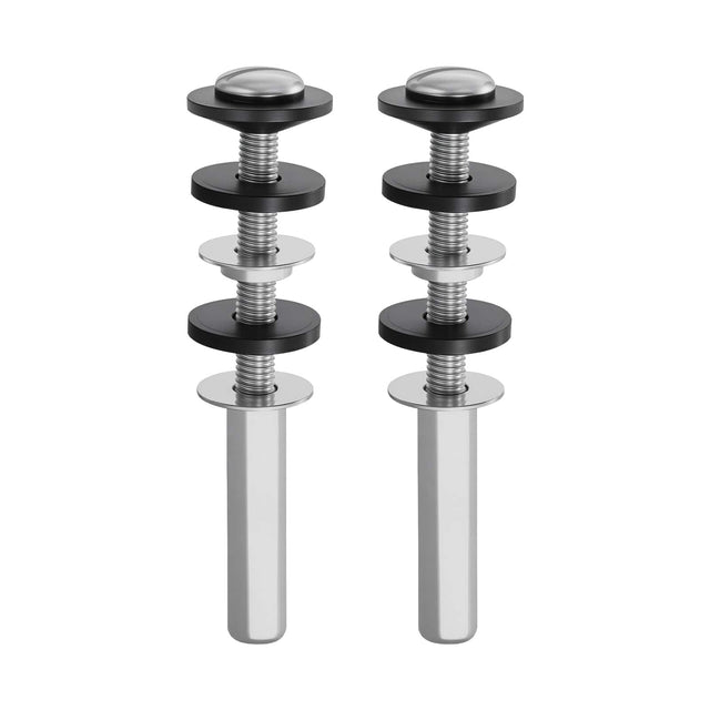 Front. VEVOR - Universal Toilet Seat Bolts Kit, 2PCS Metal Heavy Duty Toilet Tank Bolts, Toilet Seat Screws Replacement Kit - Sliver.