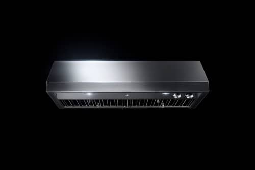 Front. JennAir - Pro-Style 36" Externally Vented Range Hood - Lustre Stainless.