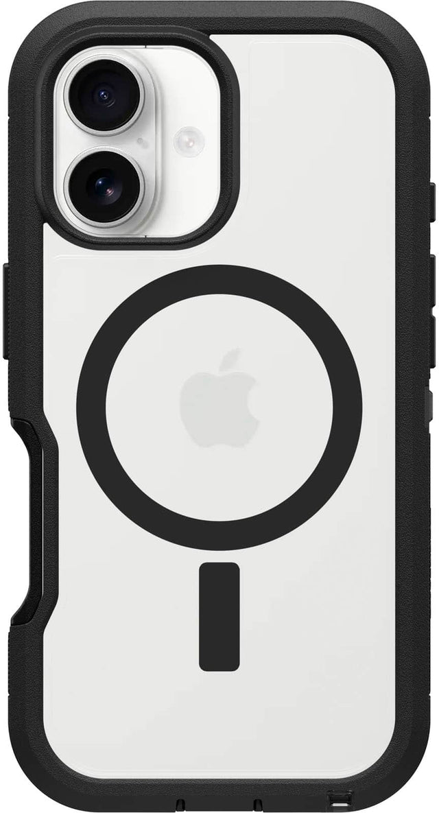 Front. OtterBox - Defender Series Pro XT Hard Shell for MagSafe for Apple iPhone 16 - Black.