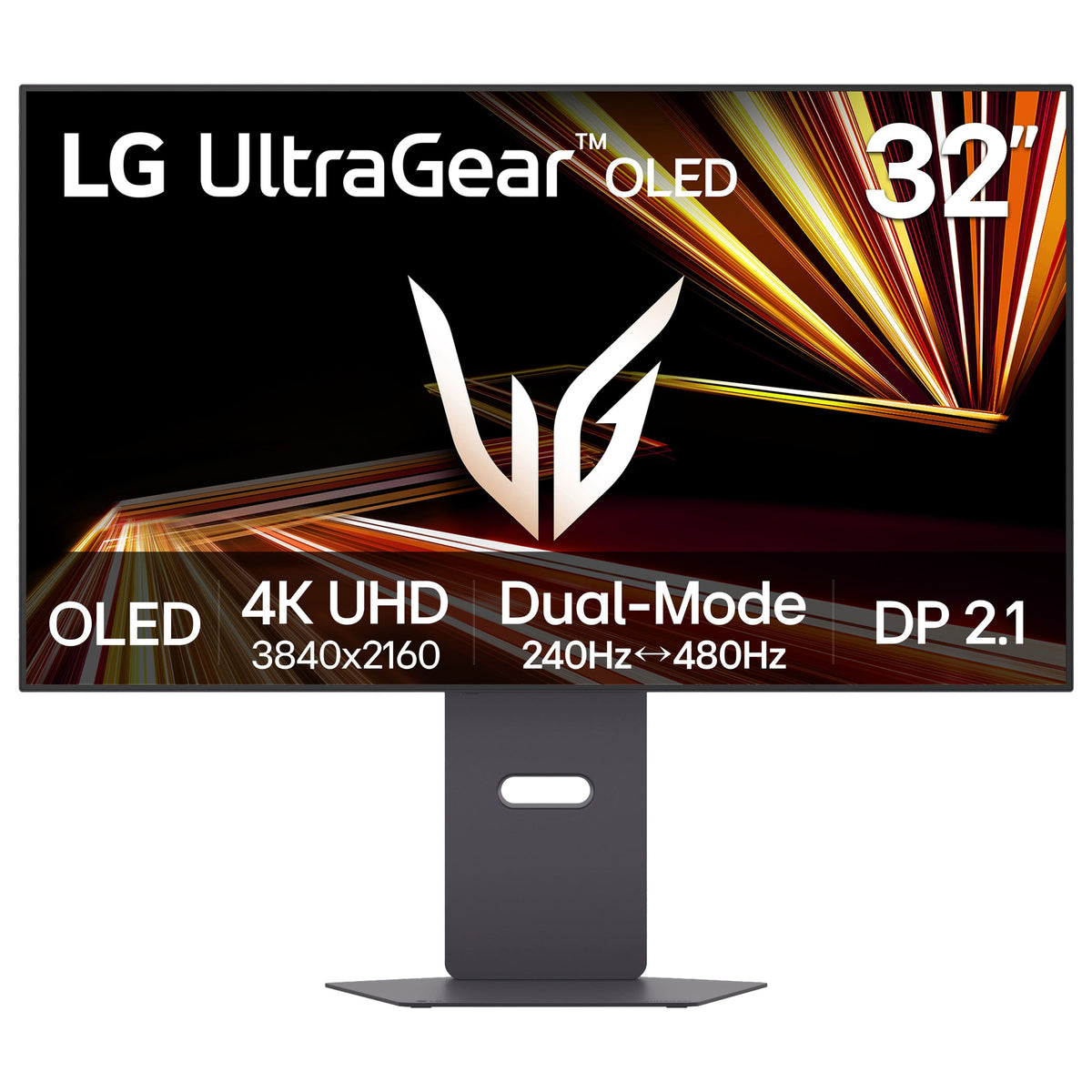 LG - UltraGear 32" OLED Dual Mode (4K UHD 240Hz, FHD 480Hz) 0.03ms G-SYNC Compatible, AMD FreeSync Premium Pro Gaming Monitor - Black