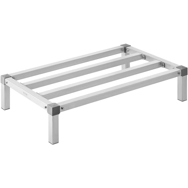 Front. VEVOR - Aluminum Dunnage Rack, 36” x 20” Commercial Food Floor Rack, 8” Off the Floor, 1000 lbs Capacity All-Welded - metallic color.