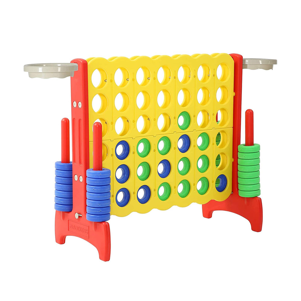 SDADI - Giant 33 Inch 4-In-A-Row Game and Basketball Game for Kids, Yellow and Red - Blue and Red