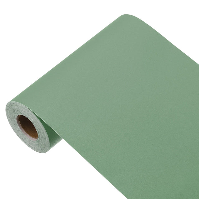 Front. Unique Bargains - Decorative Peel and Stick Wallpaper 393"x5.9" Solid Color Vinyl Self Adhesive for Home Wall Covering - Grass Green.