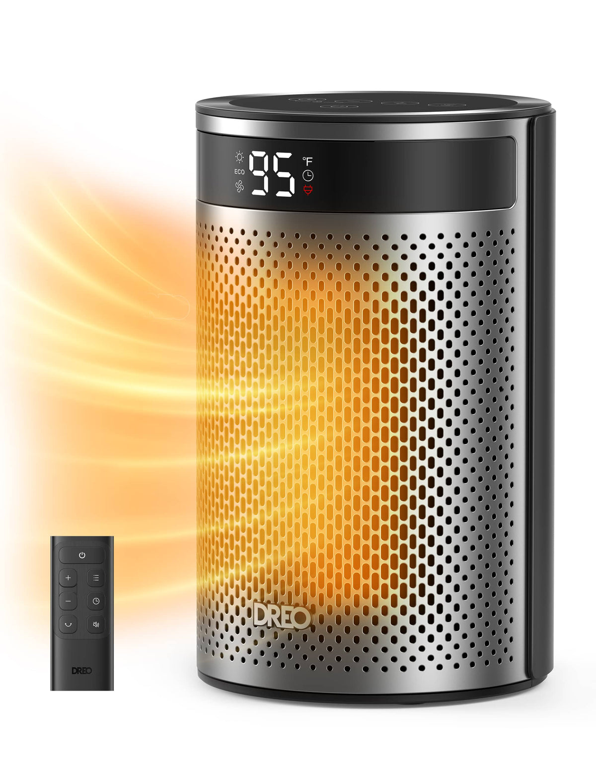 DREO - 10" Ceramic Heater 316, Portable 1500W - Black