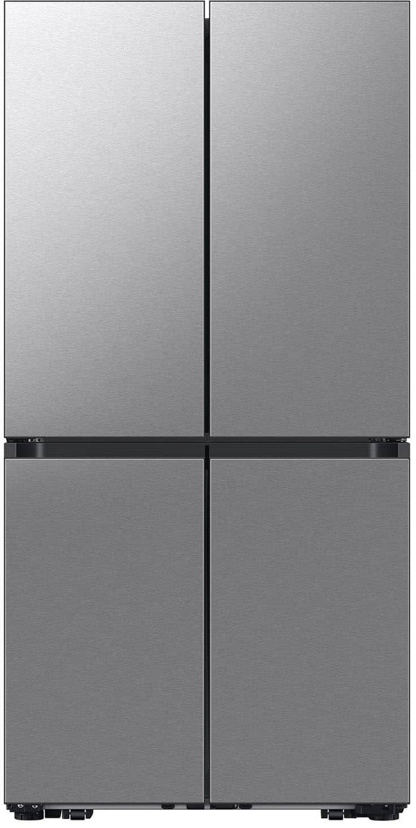 Samsung - 36 in. Wide Bespoke 22 cu. ft. Counter Depth 4-Door French Door Refrigerator with Zero Clearance Fit and Sphere Ice - Stainless Steel