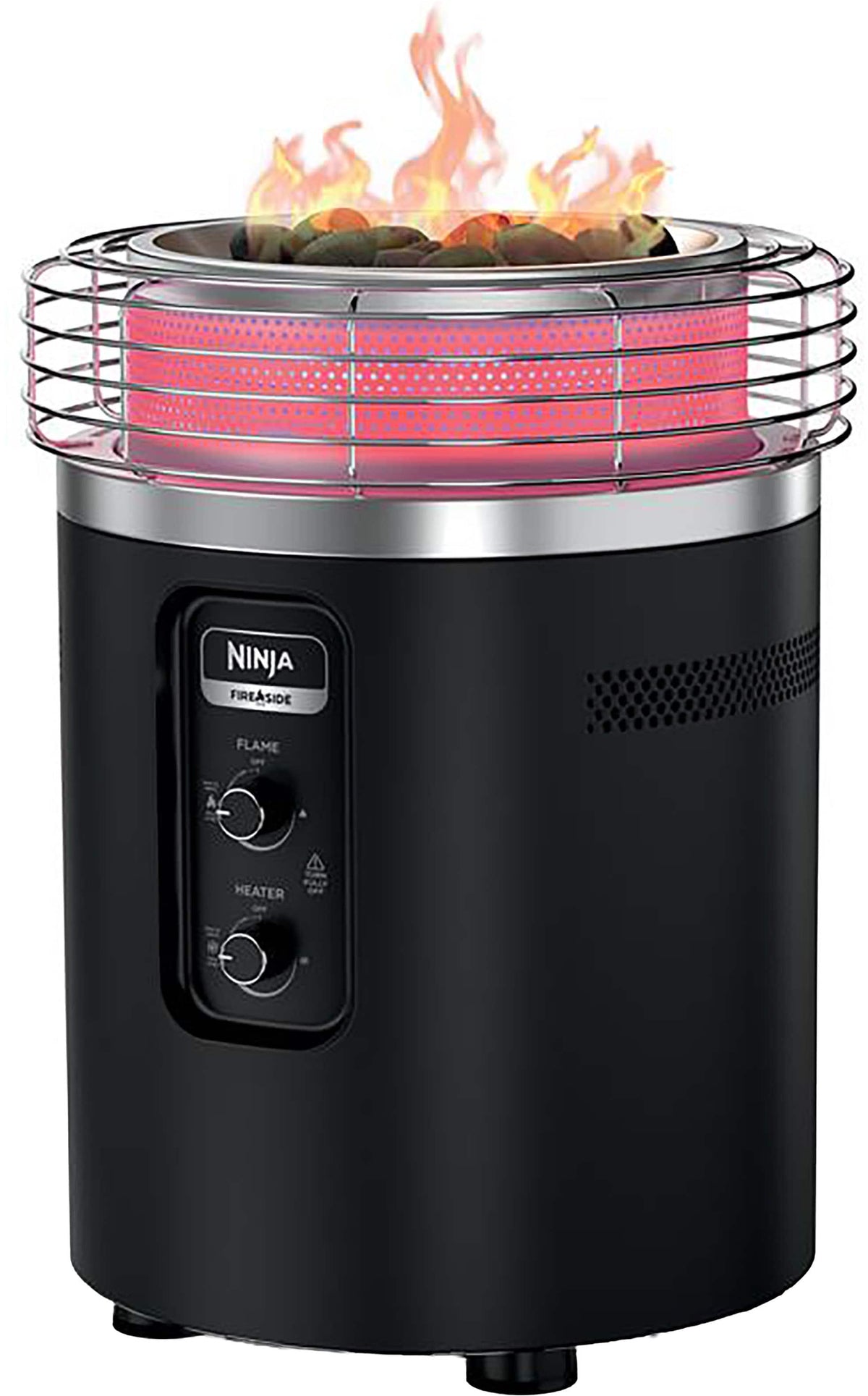 Ninja - Fireside360 Outdoor Heater & Fire Pit - Black