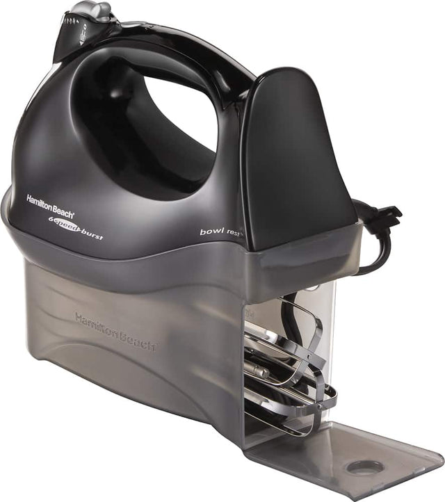 Angle. Hamilton Beach - 6-Speed Hand Mixer - Black.