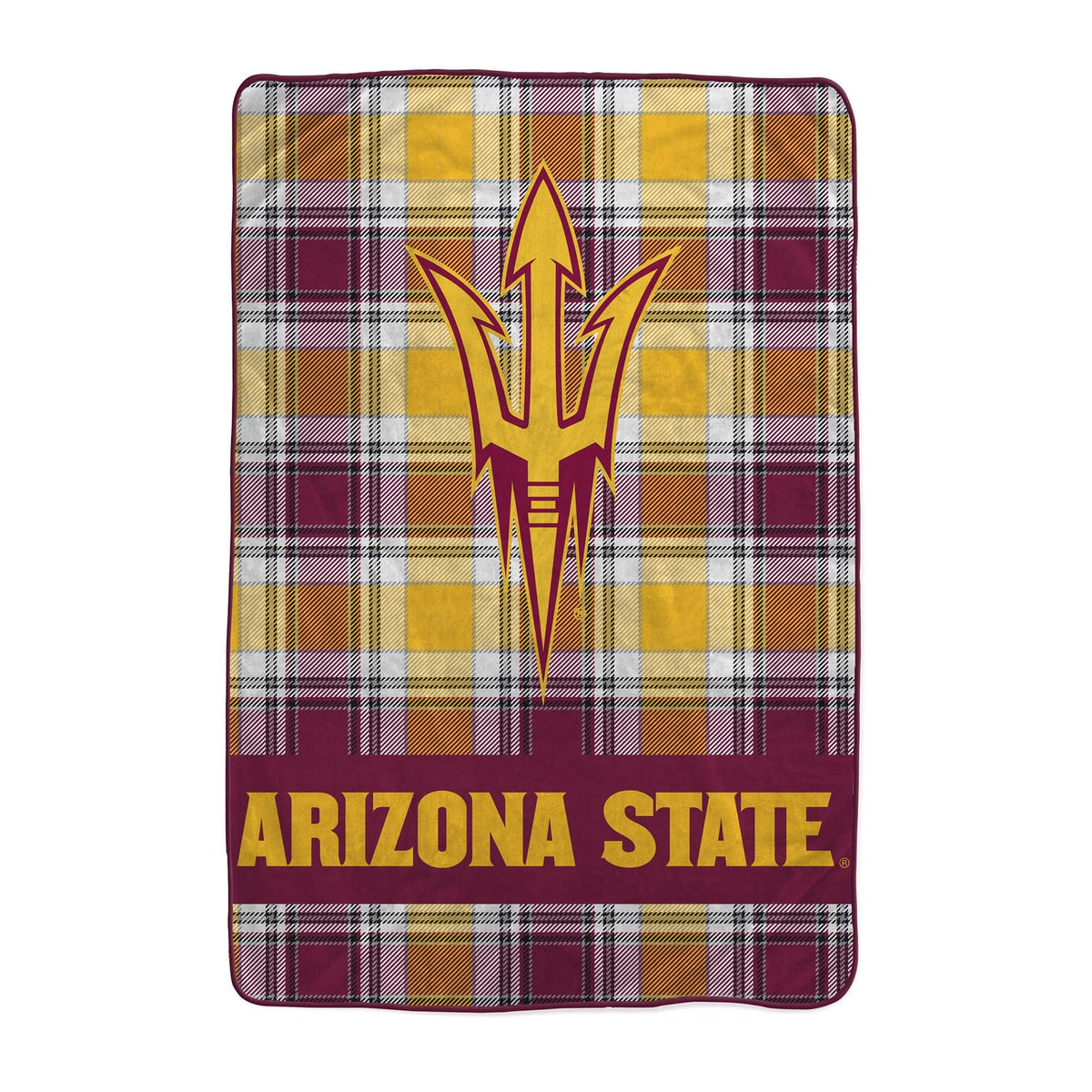 Pegasus - Arizona State Sun Devils 66" x 95" Oversized Plaid FAN-mily Ultra Cozy Blanket - Multicolor