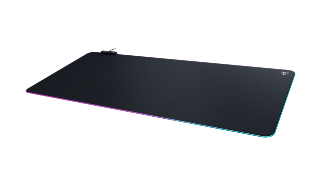 Front. Turtle Beach - Sense AIMO XXL Ultra-Wide RGB Illumination Gaming Mousepad - Black.