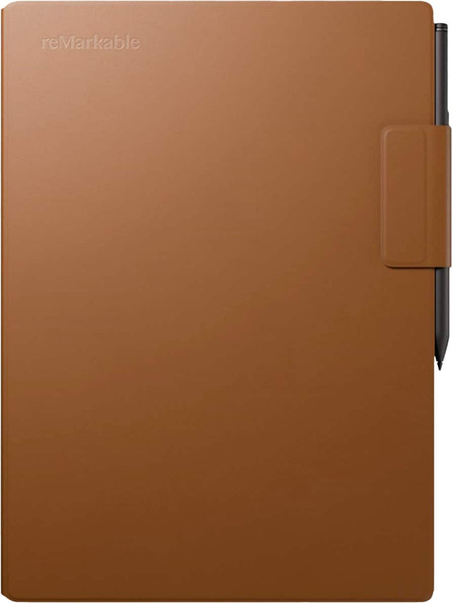Front. reMarkable - reMarkable Paper Pro - Premium Leather Book Folio for your 11.8'' Paper Tablet - Brown.