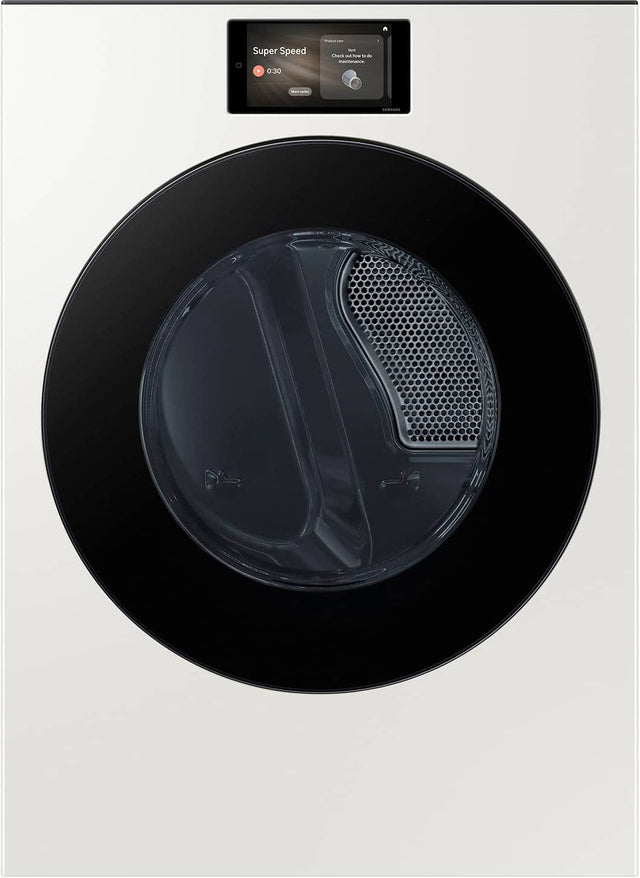 Samsung - 7.6 cu. ft. Bespoke AI Ultra Capacity Front Load Electric Dryer with AI Home and AI OptiDry+ - Ivory