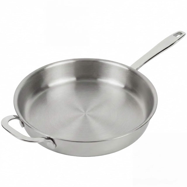 Front. Alva - Alva Maestro 5-Ply Stainless Steel Frying Pan - Silver.